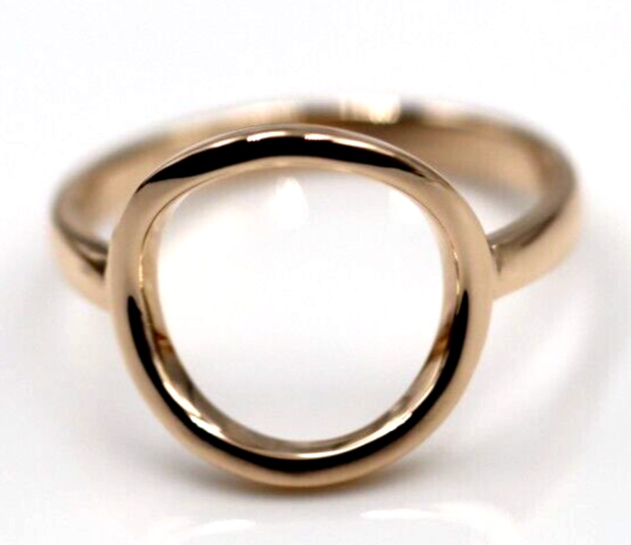Kaedesigns New Solid Genuine 9ct Yellow, Rose or White Gold Open Circle Dress Ring - Choose your size