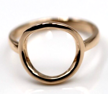 Kaedesigns New Solid Genuine 9ct Yellow, Rose or White Gold Open Circle Dress Ring - Choose your size
