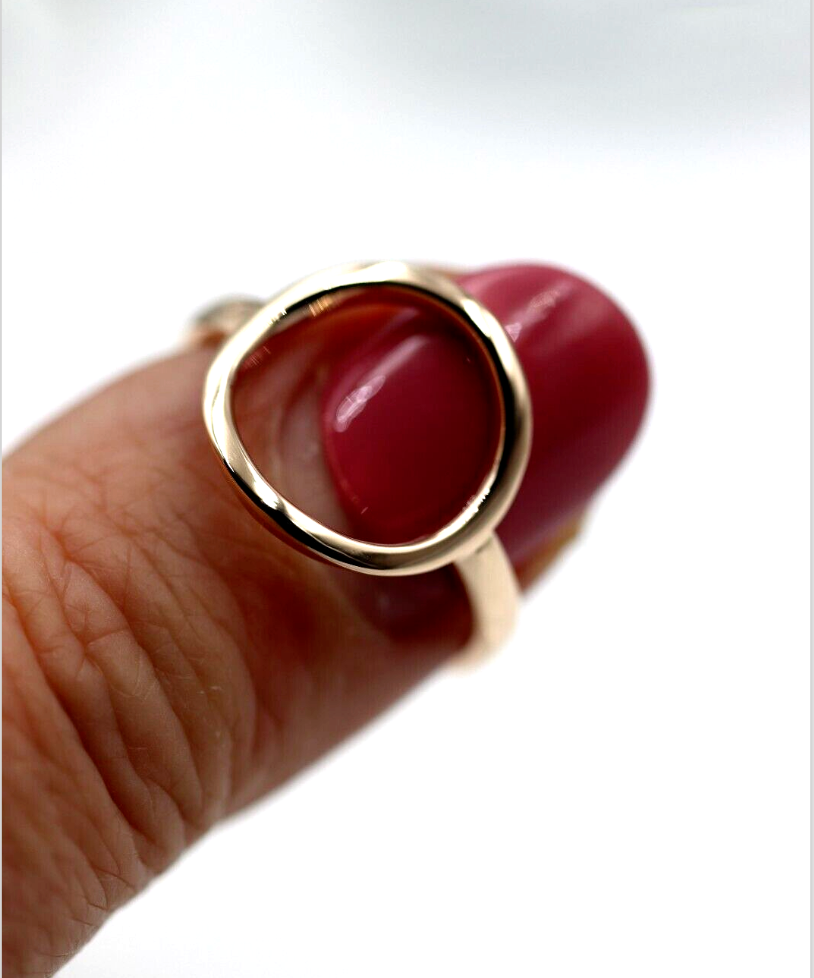 Kaedesigns New Solid Genuine 9ct Yellow, Rose or White Gold Open Circle Dress Ring - Choose your size