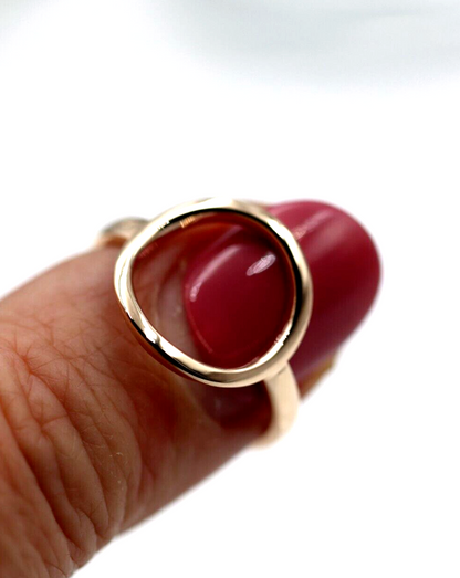 Kaedesigns New Solid Genuine 9ct Yellow, Rose or White Gold Open Circle Dress Ring - Choose your size