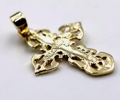 Genuine 9ct Yellow, Rose or White Gold Armenian Crucifix Cross Pendant