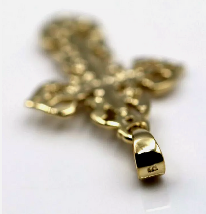 Genuine 9ct Yellow, Rose or White Gold Armenian Crucifix Cross Pendant
