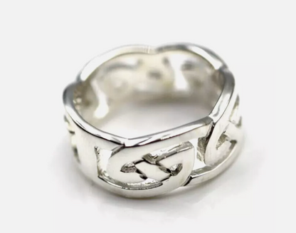 Kaedesigns Genuine Solid New Sterling Silver 925 Large Celtic Ring