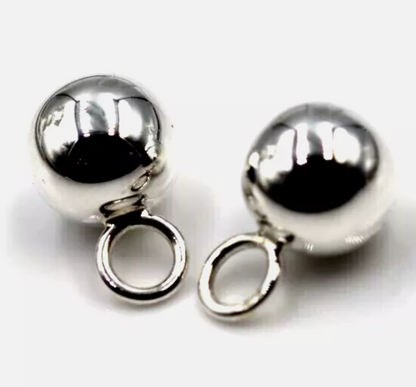 Kaedesigns New Sterling Silver 10mm Ball Plain Balls For Charm Earrings