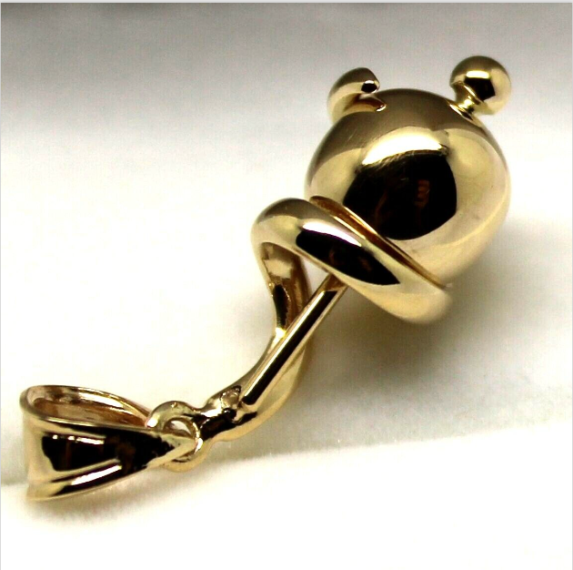 Genuine 9ct 9kt 375 Yellow, Rose or White  Gold 8mm Swirl Ball Pendant