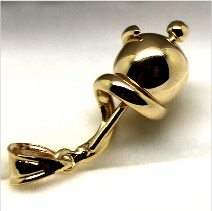 Genuine 9ct 9kt 375 Yellow, Rose or White  Gold 8mm Swirl Ball Pendant