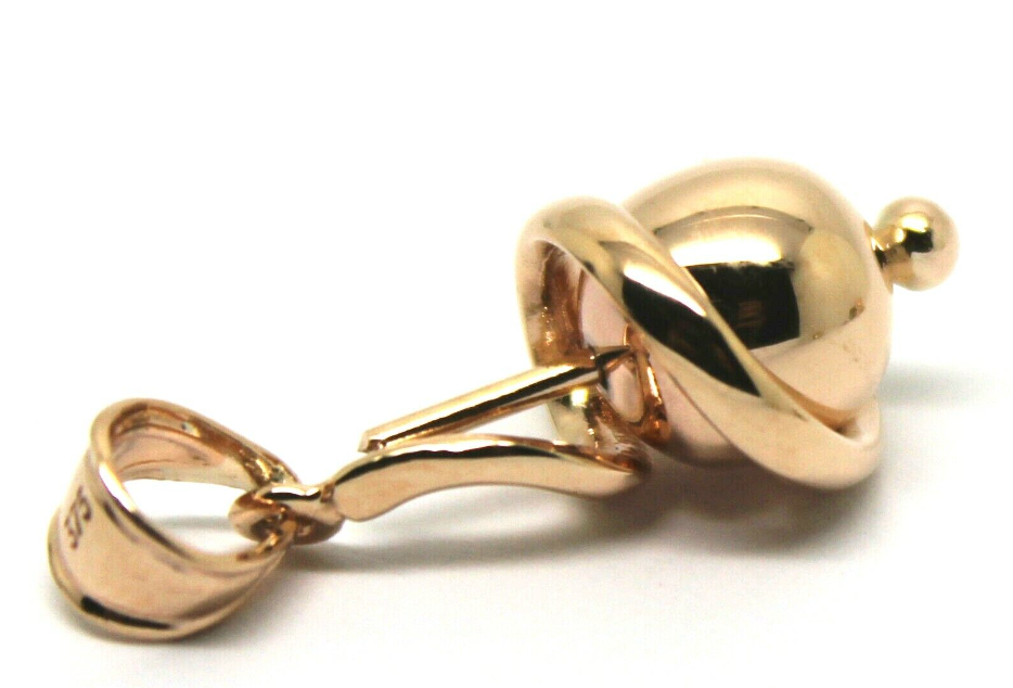 Genuine 9ct 9kt 375 Yellow, Rose or White  Gold 8mm Swirl Ball Pendant