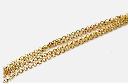 Genuine Solid 9ct Yellow Gold Belcher Cable Chain Necklace 50cm 3.4grams 1.7mm