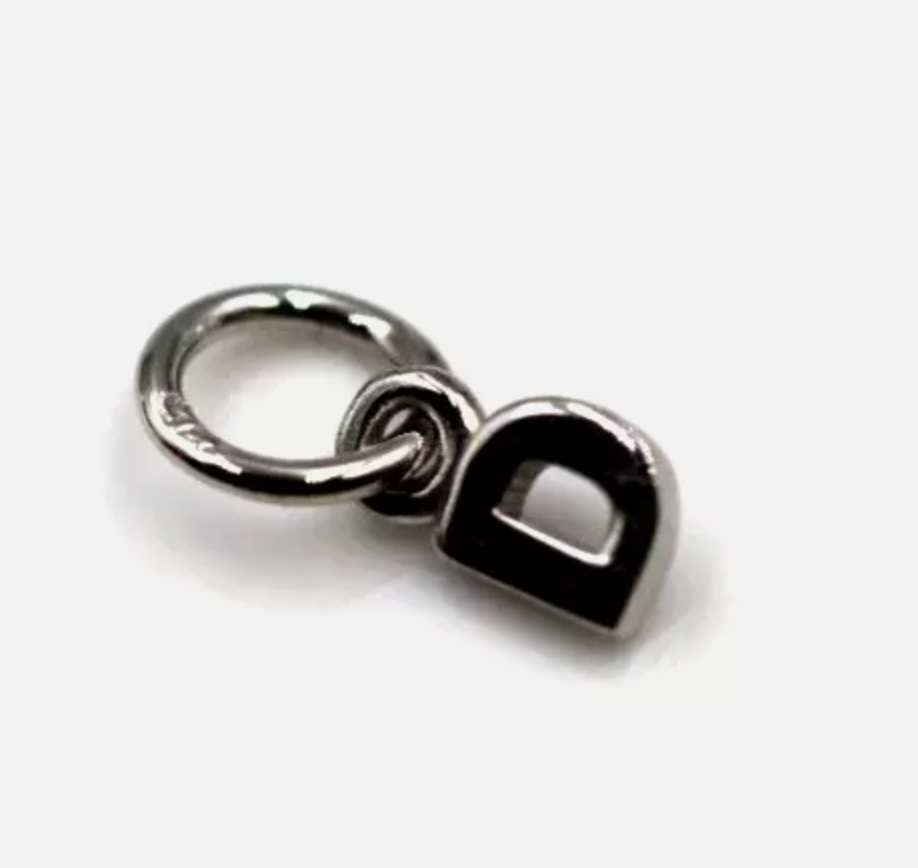 Genuine 9ct 9kt Tiny Very Small Yellow, Rose or White Gold Initial Pendant Charm D