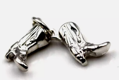 Genuine Sterling Silver 925 Cowboy Boots Charms or Pendant