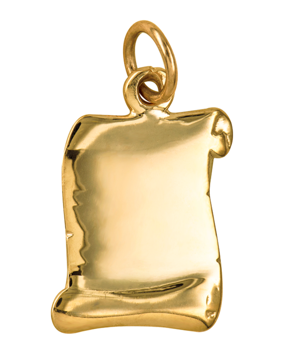New Genuine Solid 9ct 9k 375 Yellow or Rose Gold Open Scroll Charm / Pendant  17x11mm