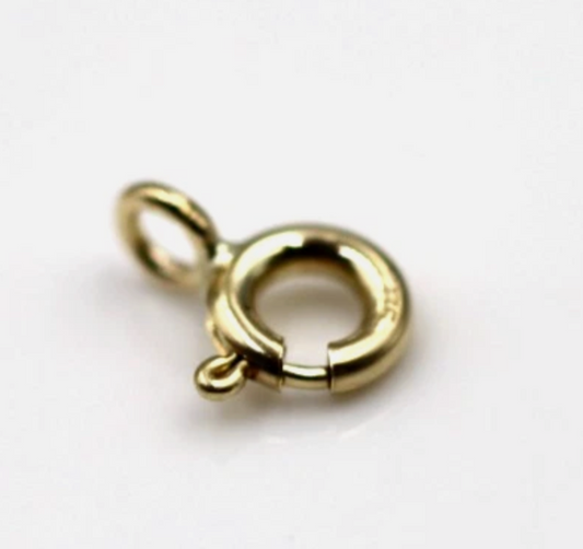 18ct or 9ct Yellow or Rose or White Gold Bolt Ring Open Clasp 4.5mm to 8mm