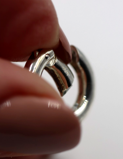 Genuine Large Sterling Silver 14mm, 17mm or 21mm Round Spring Circle Clasp Shortener Polished