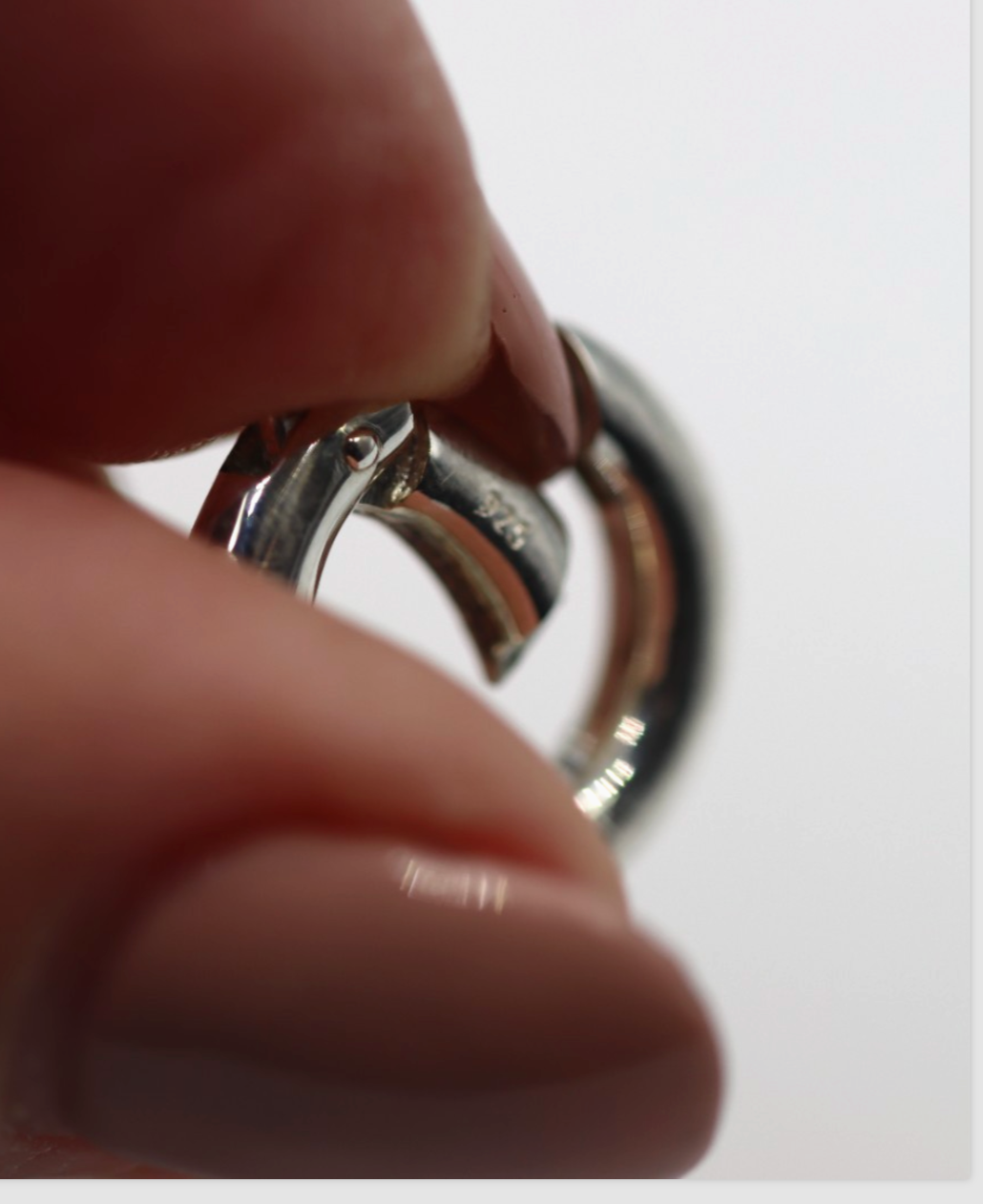 Genuine Large Sterling Silver 14mm, 17mm or 21mm Round Spring Circle Clasp Shortener Polished