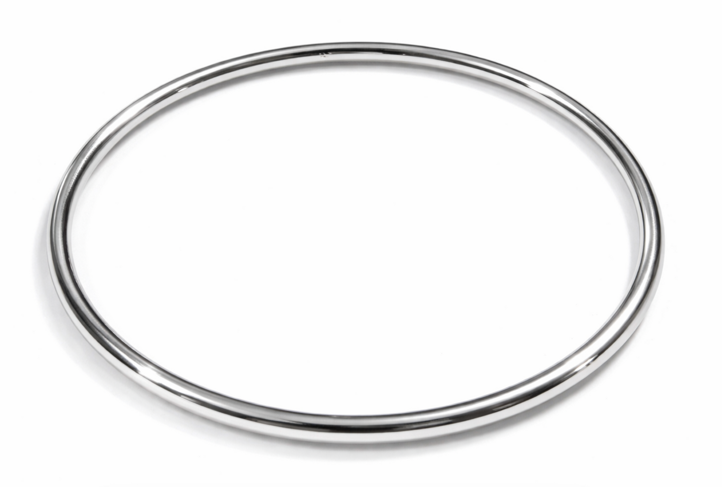 Genuine 9ct Yellow, Rose or White Gold 3mm Wide Hollow Golf Bangle 60mm Diameter