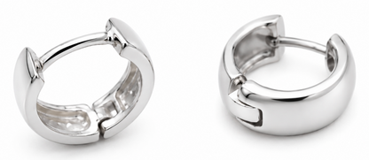 Kaedesigns Solid Genuine 9ct 9k 375 Yellow, Rose or White Gold Hoop Plain Small Huggies Earrings
