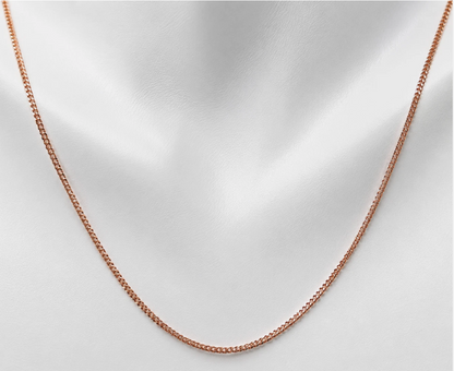 Genuine 9ct 9k 375 Rose Gold Kerb Curb Chain Necklace 60cm 3.4gms