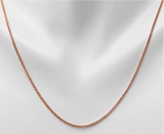 Genuine 9ct 9k 375 Rose Gold Kerb Curb Chain Necklace 60cm 3.4gms