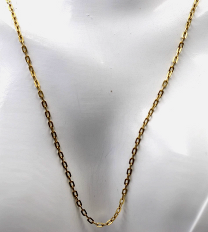 Genuine 18ct 18k 750 Yellow Gold Square Cable Chain Necklace 66cm 5.5g