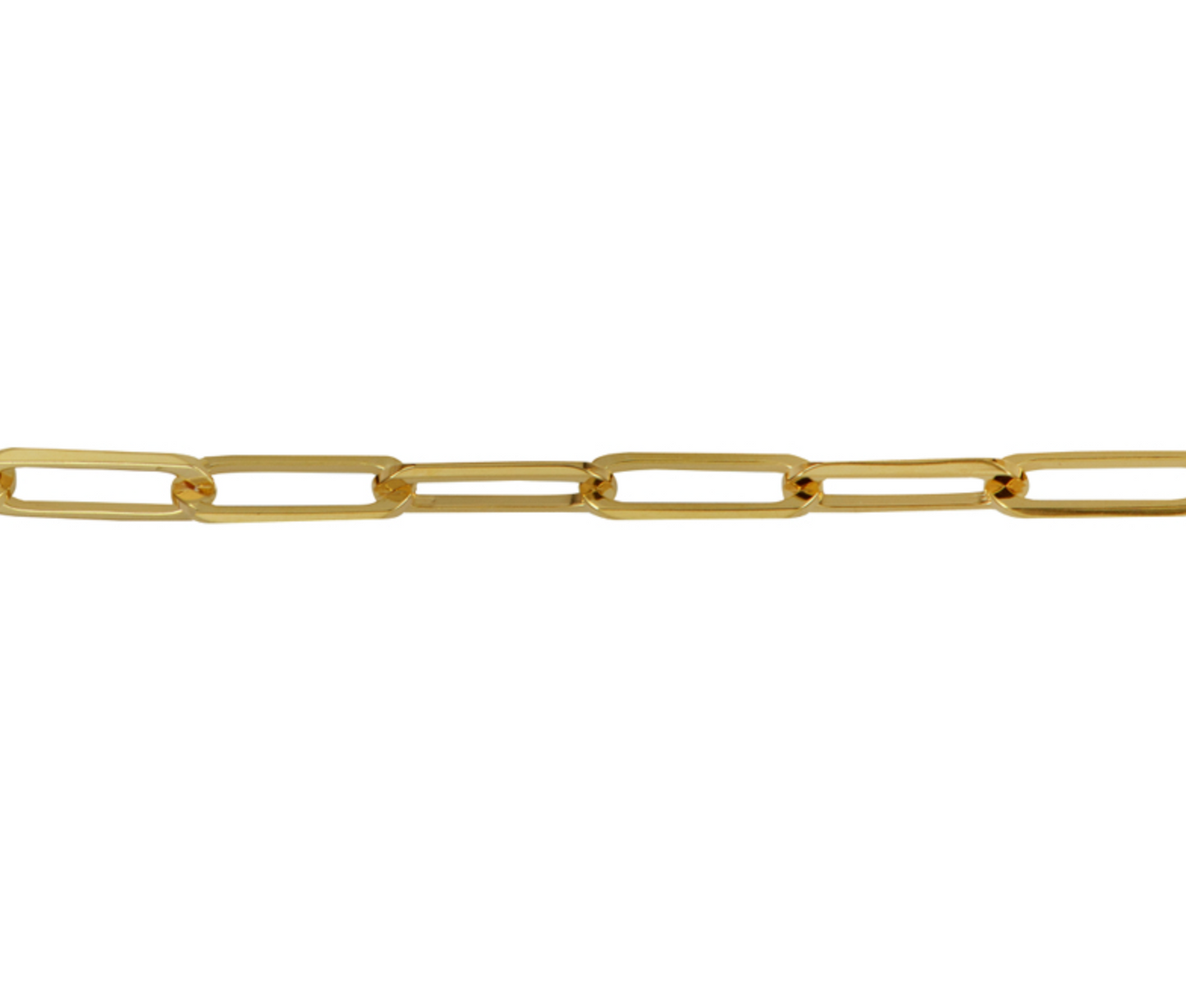 Genuine Handmade 19cm 9ct 9k 375 Yellow Gold Paper Clip Paperclip Bracelet
