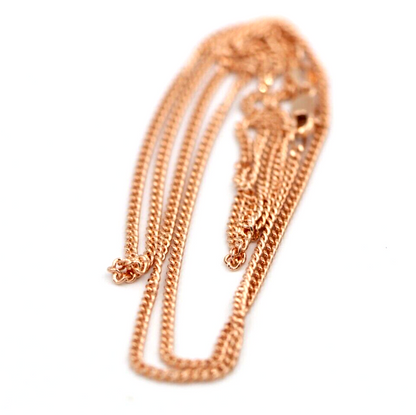 Genuine 9ct 9k 375 Rose Gold Kerb Curb Chain Necklace 45cm 3.9gms