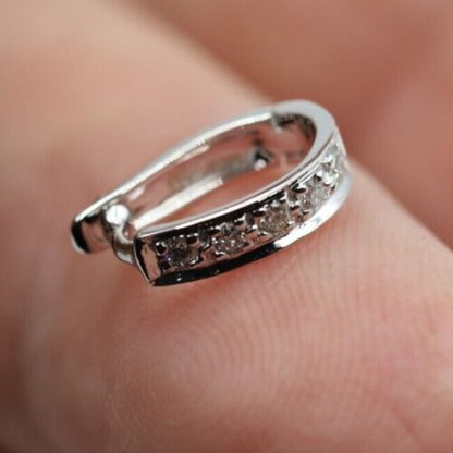 Genuine 18ct White Or Yellow Gold 750 Diamond 10mm Enhancer Bail Clasp