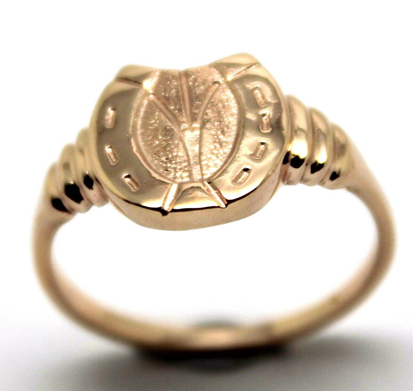 Kaedesigns, Size R Genuine Large 9ct Genuine Yellow, Rose or White Gold  Lucky Horseshoe Ring