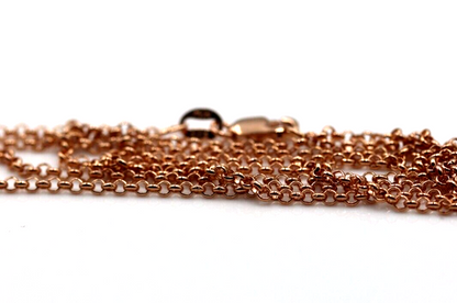 Genuine 9ct Rose or 9ct Yellow Gold Belcher Chain Necklace 60cm 4 grams