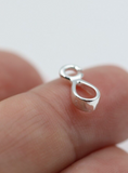 Genuine Sterling Silver 925 Plain Bail Bale + Open Ring Clasp -Free post