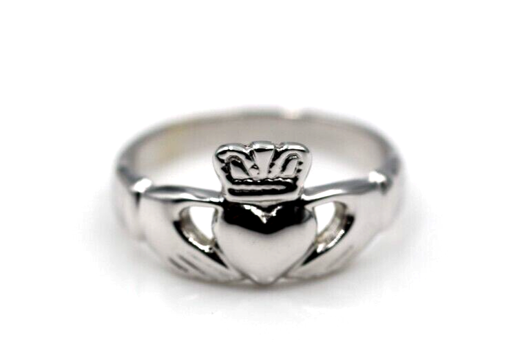 Genuine 9ct 375 Solid Yellow, Rose or White Gold Claddagh Celtic Friendship Ring In Your (Sizes L to S)