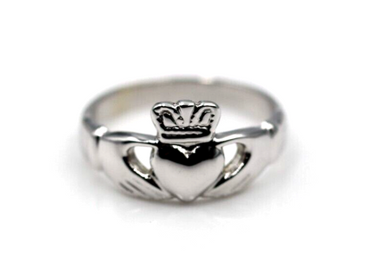 Genuine 9ct 375 Solid Yellow, Rose or White Gold Claddagh Celtic Friendship Ring In Your (Sizes L to S)