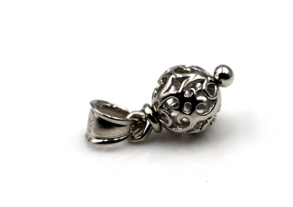 Genuine 9ct 9k Yellow, Rose or White Gold 8mm Small Filigree Ball Pendant