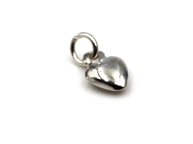 Solid Genuine Tiny Very Small 9ct Yellow, Rose or White Gold or Sterling Silver Heart Charm Pendant