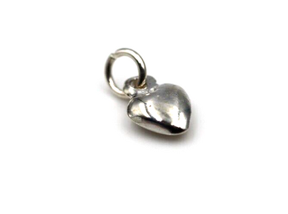 Solid Genuine Tiny Very Small 9ct Yellow, Rose or White Gold or Sterling Silver Heart Charm Pendant