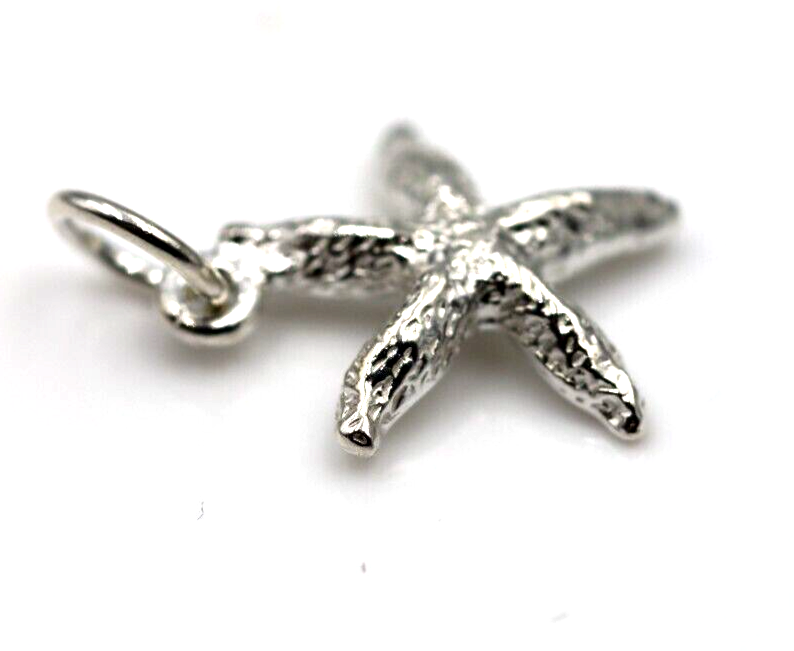 Sterling Silver 925 Small Starfish Pendant Charm +  jump ring