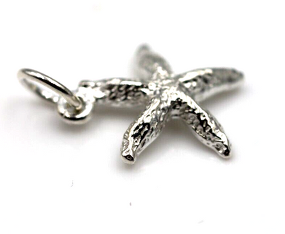 Sterling Silver 925 Small Starfish Pendant Charm +  jump ring