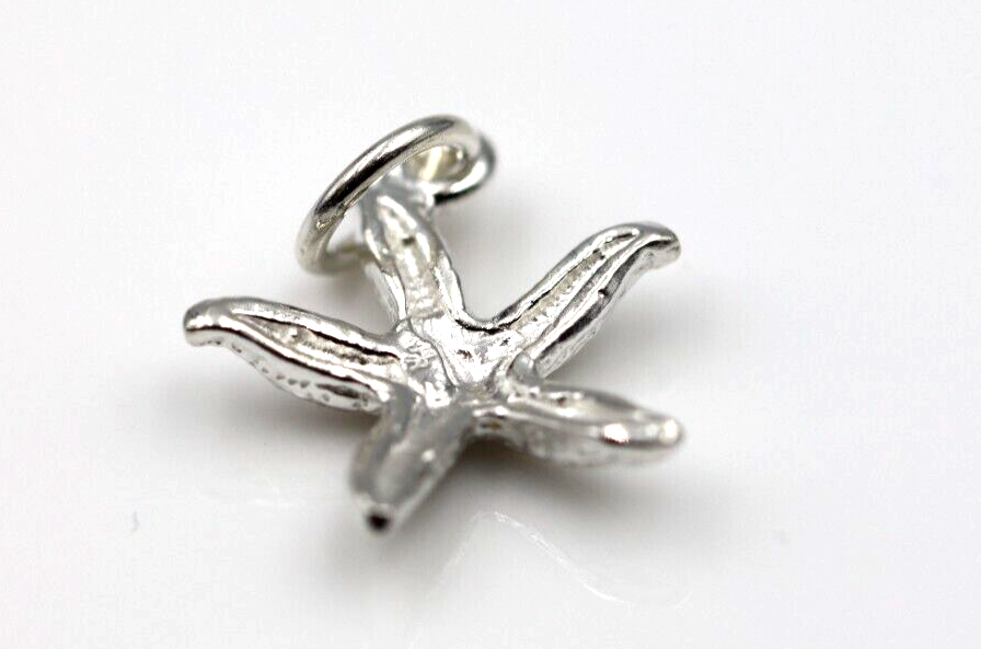 Sterling Silver 925 Small Starfish Pendant Charm +  jump ring