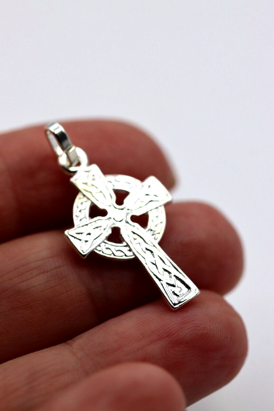 Genuine Sterling Silver 925 Celtic Cross Pendant