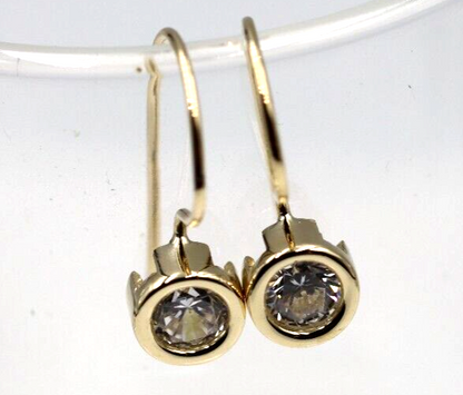 Genuine New 9ct Yellow, Rose or White Gold Round Cubic Zirconia Stone Solitaire Earrings