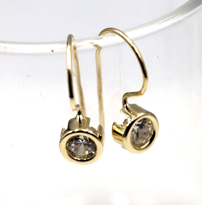 Genuine New 9ct Yellow, Rose or White Gold Round Cubic Zirconia Stone Solitaire Earrings