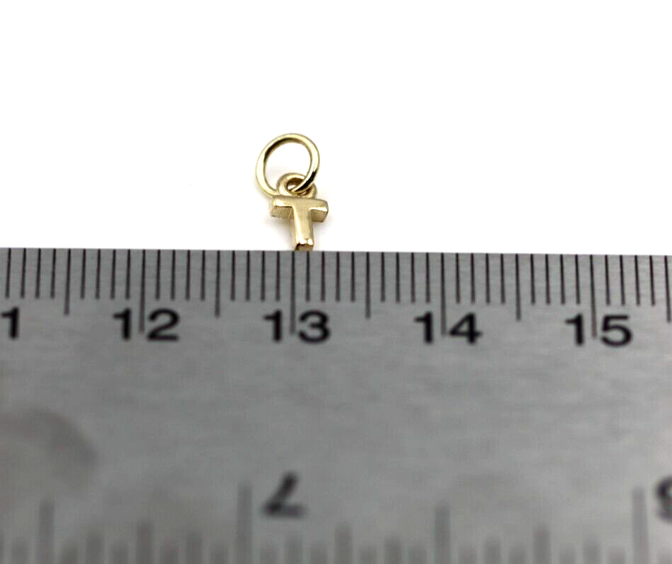 Kaedesigns, Genuine 9ct 9kt Genuine Tiny Very Small Yellow, Rose or White Gold Initial Pendant Charm P