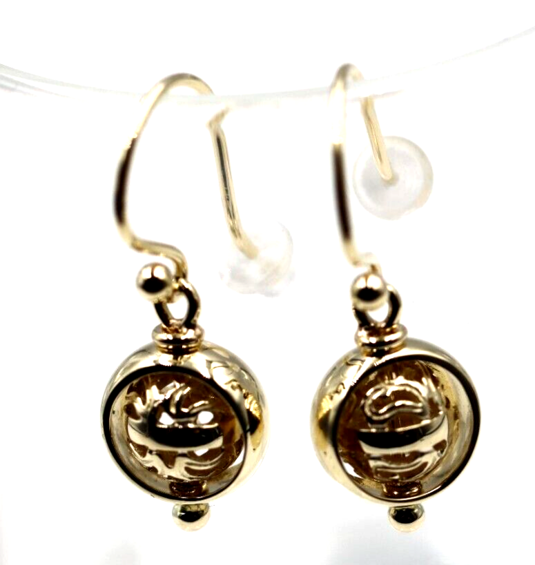 Kaedesigns 9ct 9k 375 yellow, Rose or White Gold Spinning Filigree Belcher Ball Earrings