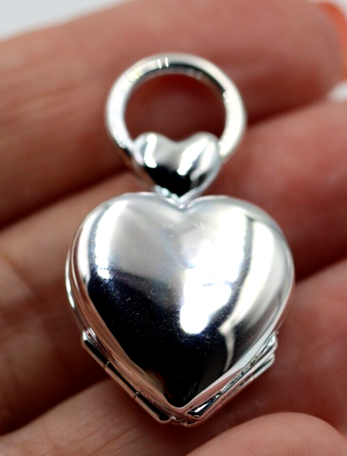 Heavy Sterling Silver 925 Locket 4 photos Family Heart Locket