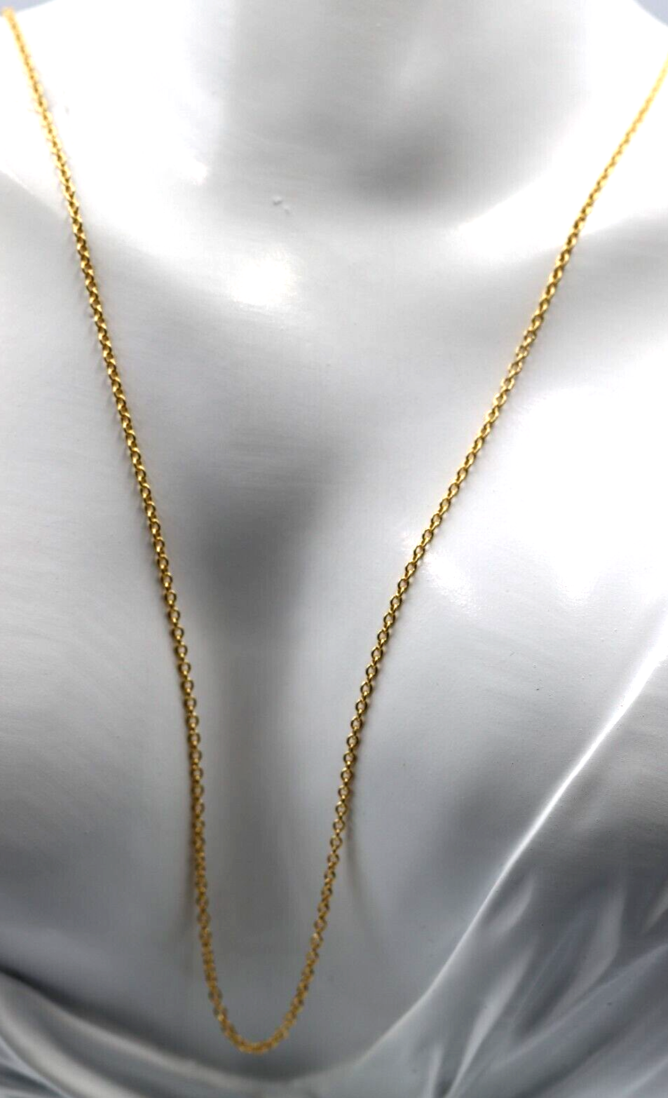 Genuine 9ct Yellow Gold Belcher Cable Chain Necklace 50cm 2.79grams