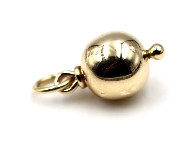 Genuine 9ct 9k 375 Yellow, Rose or White Gold Ball 10mm Pendant