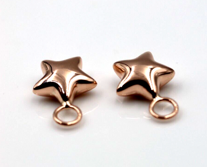Kaedesigns New Genuine 1 Pair 9ct 9Kt 375 Genuine Yellow, Rose or White Gold Bubble Star Charms