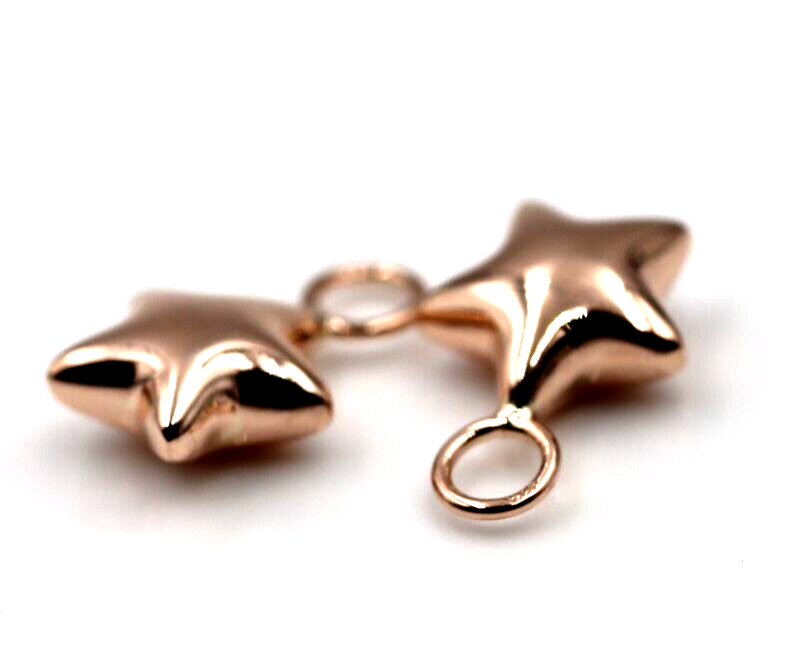 Kaedesigns New Genuine 1 Pair 9ct 9Kt 375 Genuine Yellow, Rose or White Gold Bubble Star Charms