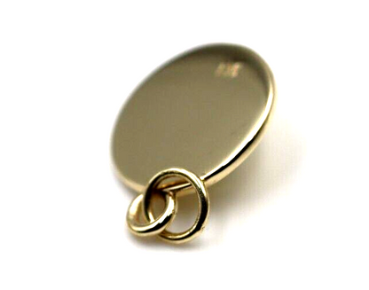 Genuine 9ct 9k 375 Yellow, Rose or White Gold 12mm Cabochon Green Peridot Disc round circle pendant