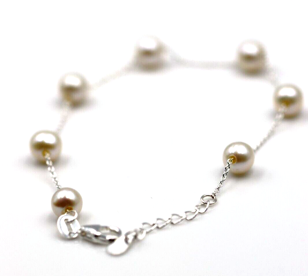 Sterling Silver 925 Freshwater Cultured Pearl Bracelet 18cm + 2cm Extender