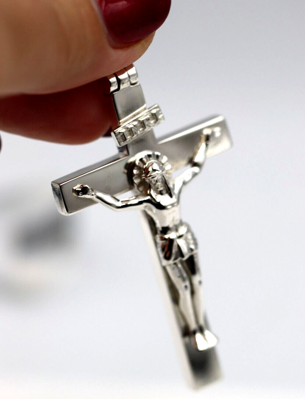 Genuine Very Large Super Heavy Huge Sterling Silver 925 Crucifix Cross Pendant 31g